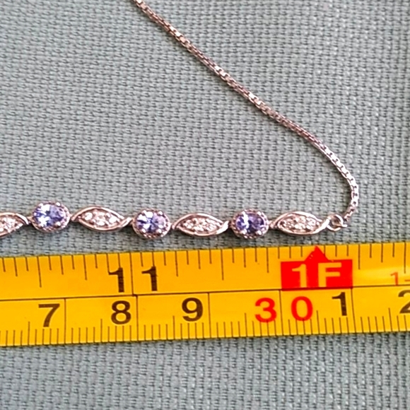 💜💗 TANZANITE AND CAMBODIAN ZIRCON BOLO BRACELET - Picture 6 of 7